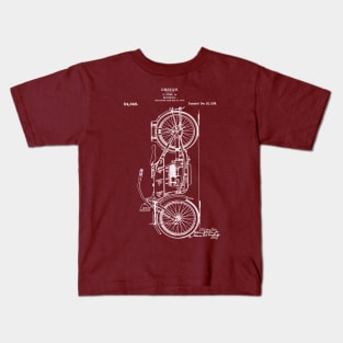 Motorcycle Patent Drawing 1919 Kids T-Shirt